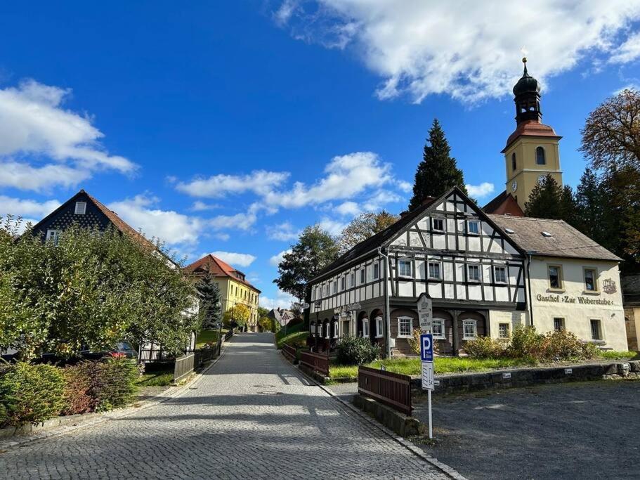 Rustikales Studio-Apartment Blockstube Im Haus Selma Großschönau Exteriér fotografie